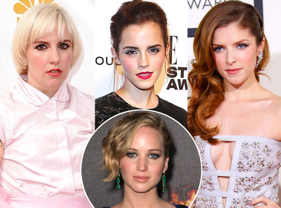 Lena Dunham, Emma Watson, Anna Kendrick, Jennifer Lawrence Lena Dunham, Emma Watson, Anna Kendrick, Jennifer Lawrence